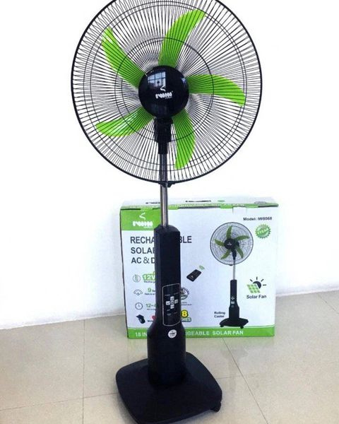 16" D. World Standing Solar Remote Control Fan (New Arrival)