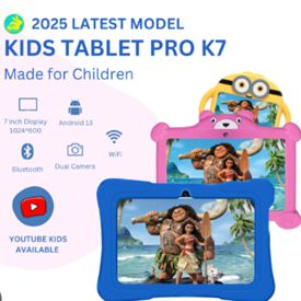 K7 Pro Tablet with Dual SIM for Kids (Learning programs Pre-Loaded) Super Fast