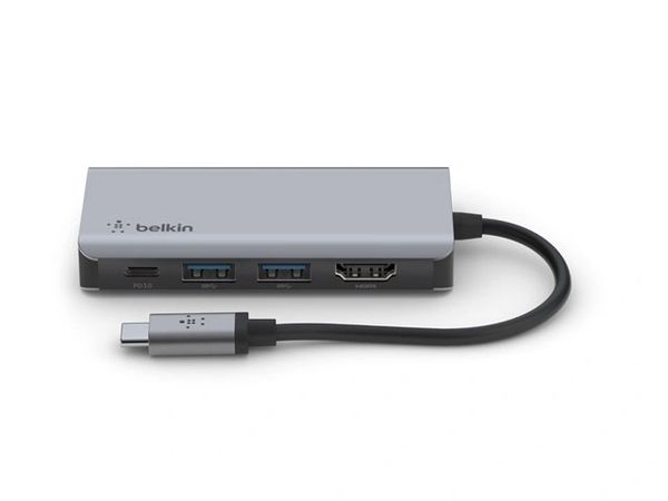 Belkin 4-in-1 - Multiport hub adapter