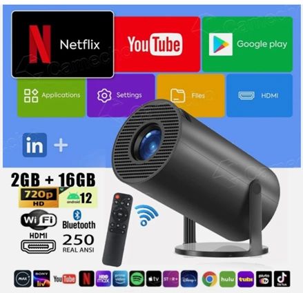Portable 4K Mini Projector 10000 Lumen LED 1080P WiFi Bluetooth