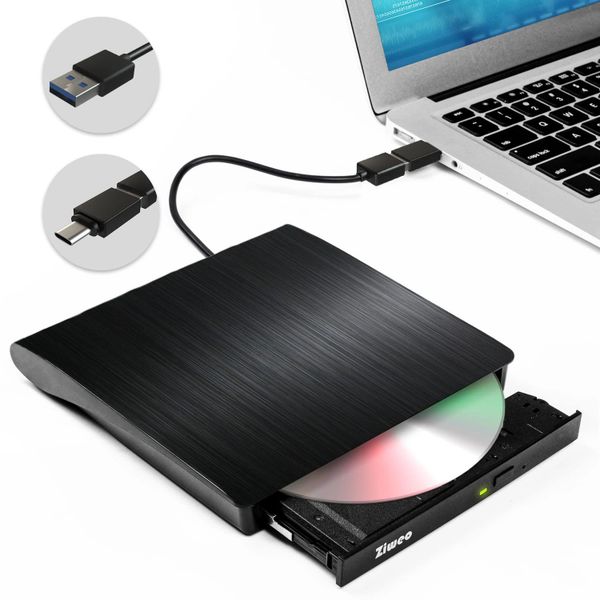 External CD DVD RW Drive USB 3.0 Writer Burner Player Black