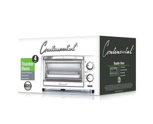 Continental 4 Slice Toaster Oven