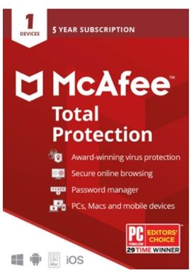 McAfee Total Protection 2020 1 Device 5 Years
