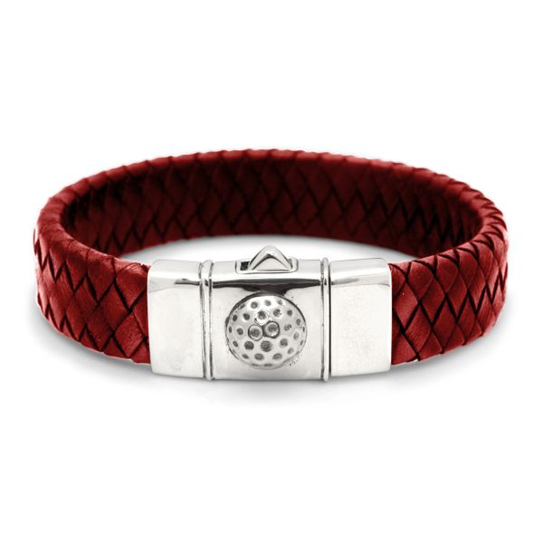 Sports Accessory Store Louisville Cardinals Multi Braided Brown Leather  Crystal Bracelet Jewelry Red UL