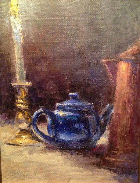 Oil Paintings by Wayne E Campbell (Blue Pot)18x14