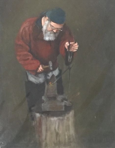 Giclee Print of (Iron Smith) from Oil Paintings by Wayne E Campbell