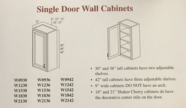 BGH 9x30 Wall Cabinet Square door (local pickup only).