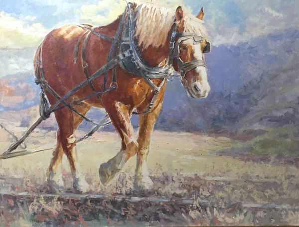 Oil Paintings by Wayne E Campbell (Joey On Tracks) 30x40
