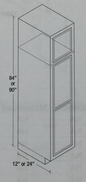 Unfinished Shaker 18x12x84 Utility Wall Cabinet Cabinet Barn