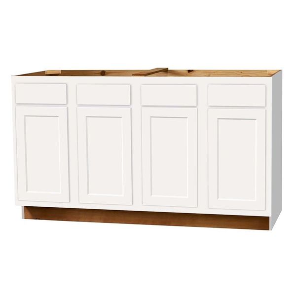 D White shaker Sink Base cabinet 60w x 24d x 34.5h (Local Pickup Only)