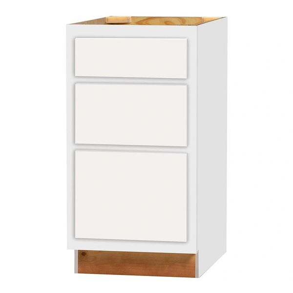 D White Shaker 3 Drawer Base cabinet 18w x 24d x 34.5h (Local Pickup Only)