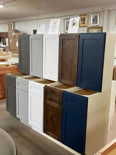 New Higher end Cabinets starting with a Sink Base 36" New Shaker White, Light Gray, M Blue, Stained Dark Ideal gray or Dark Knotted Hickory.