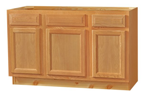 Chadwood Oak Vanity Base cabinet with Drawers 48"w x 21"d x 30.5"h (Local Pickup Only)
