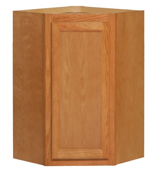 Chadwood Oak Angle wall cabinet 24w x 12d x 36h (Local Pickup Only)