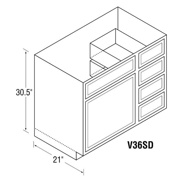 Glenwood Short Vanity Cabinets with Drawers (Local Pickup Only)