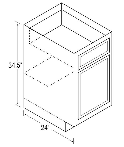 Warmwood Single Door/Drawer Base cabinet (Local Pickup Only)