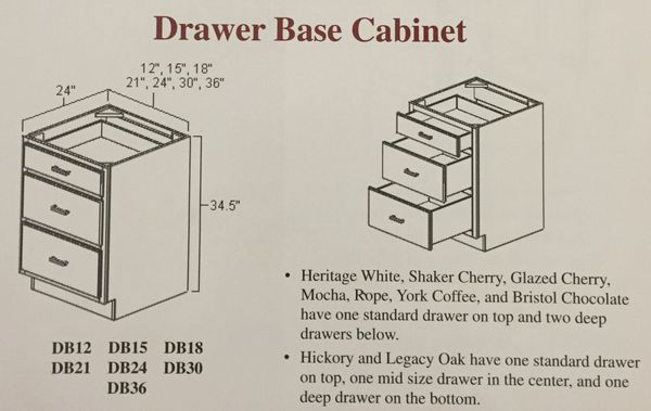 BGH 12" wide 3 Drawer Base Cabine (local pickup only).t