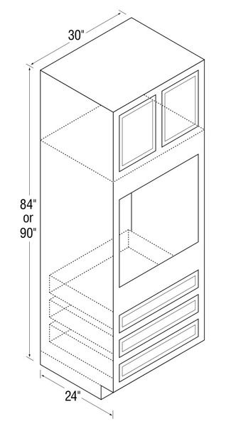 Warmwood Oven Cabinet 30"w x 24"d x 84"h (Local Pickup Only)