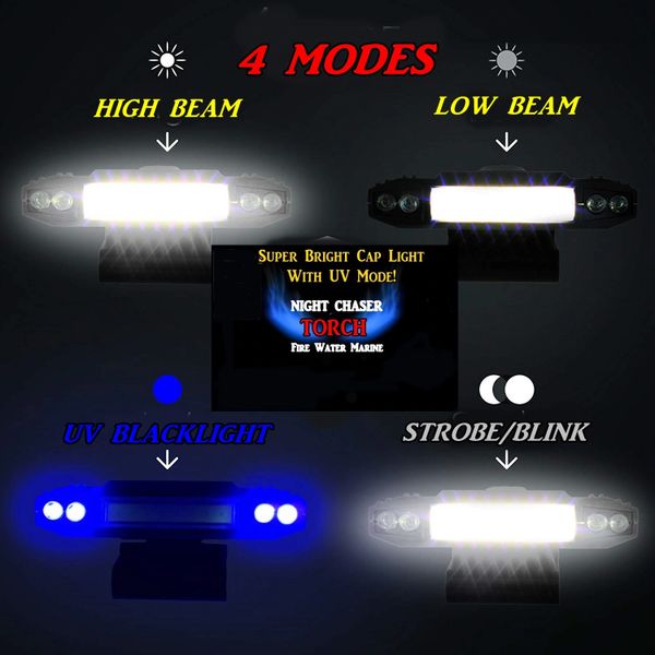  Night Chaser UV Fishing Black Light with Hard Mono Plug Jack  Post : Sports & Outdoors
