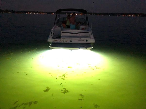 GREEN GTS LED BOAT DRAIN PLUG LIGHT 1200 LUMEN UNDERWATER TRANSOM