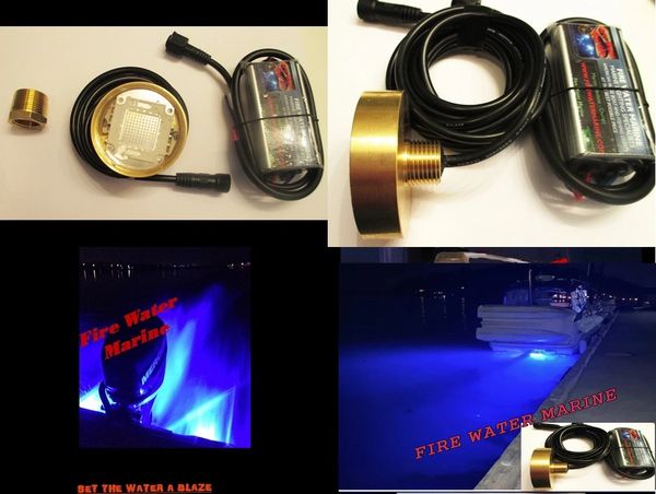 50W 4000 LUMEN GARBOARD BOAT DRAIN PLUG STYLE FISHING LIGHT