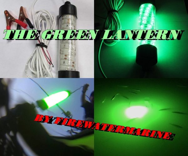 12V LED GREEN UNDERWATER SUBMERSIBLE NIGHT FISHING LIGHT crappie