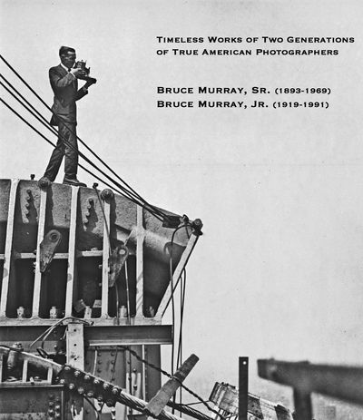 Bruce Murray photographer atop the Ben Franklin Bridge, Phila. circa 1924