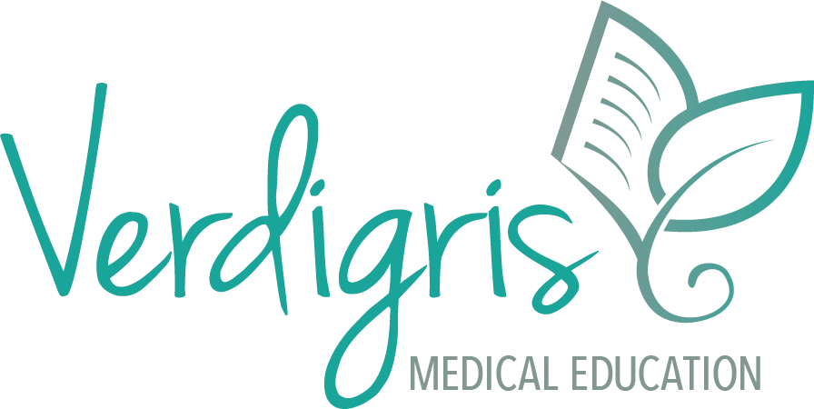 Verdigris logo - a medical education company which offers advanced life support level 2 (ALS2)