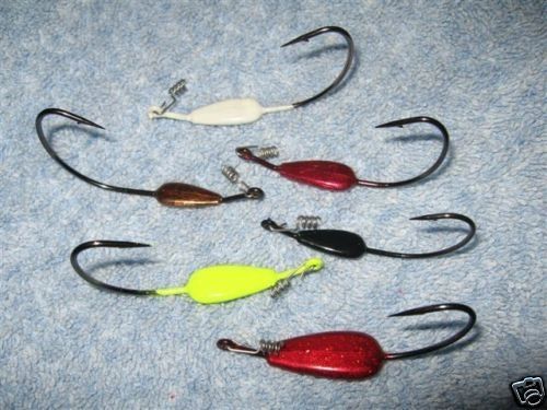 EDJE HOOKS- 1ct WEEDLESS WEIGHTED HOOKS - HAND POURED AND PAINTED