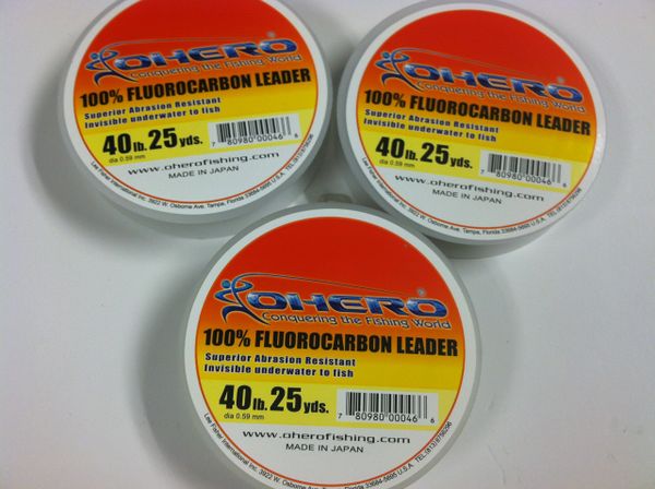 Ohero Fluorocarbon Crystal Leader-in 25 yds, 50 yds, 100 yds, 200