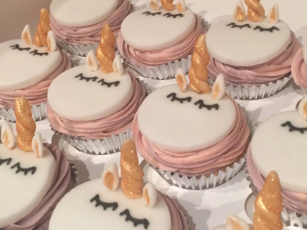 Unicorns for Birthday Party. Often ordered for Cupcake Delivery London. Your Child will love them.