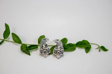 Sterling silver earrings from lost wax casting