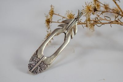 Lost wax casting of sterling silver feather made by Silver Cloud Inc. Contract Casting.