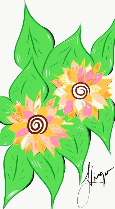 flowers, adobe, draw, nature, 