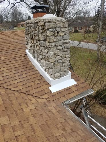 Perfect chimney flashing 
Chimney flashing
White chimney flashing