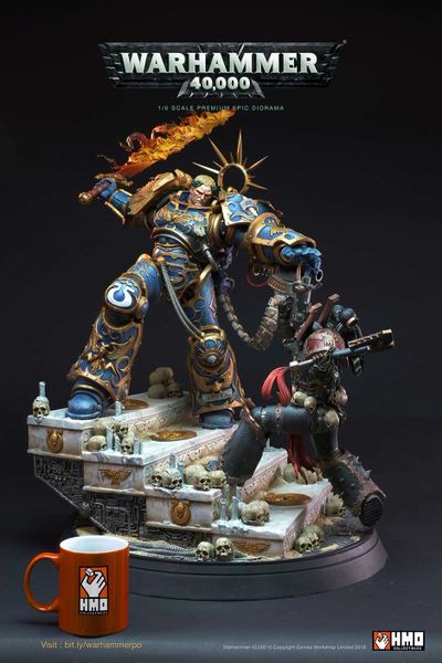 HMO 1/6 Warhammer Guilliman vs Chaos Space Marine Diorama (Sold out)