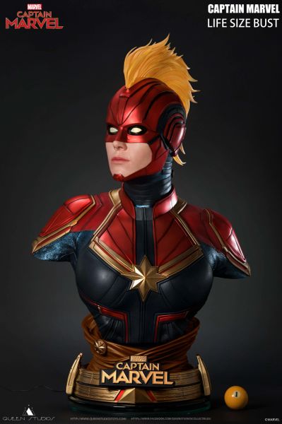 Queen Studios 1/1 Captain Marvel Bust (Limited 500pic)