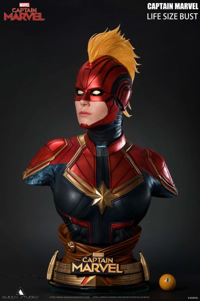 Queen Studios 1/1 Captain Marvel Bust (Limited 500pic)