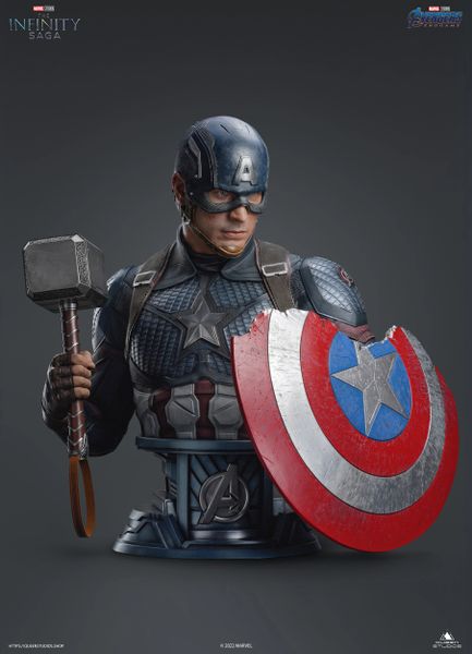 Queens Studios 1/1 New Captain America Bust (Pre Order)
