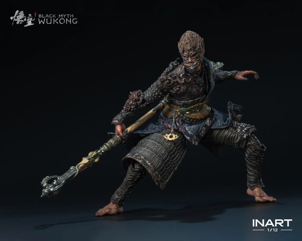 Deluxe : INART - Black Myth: Wukong 1/12 Scale Action Figure - The Destined One in the Bronze Armor Set (Pre Order , NOT INCLUDE SHIPPING )