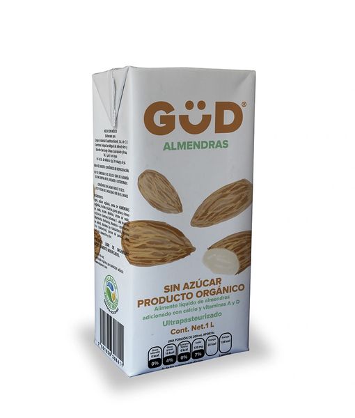 Alimento liquido de Almendras Orgánico Sin Azúcar 1L GüD