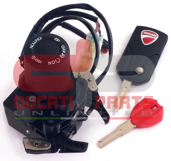 Ducati Diavel and Multistrada MTS-1200 Hands-Free Ignition Fob and Key Set