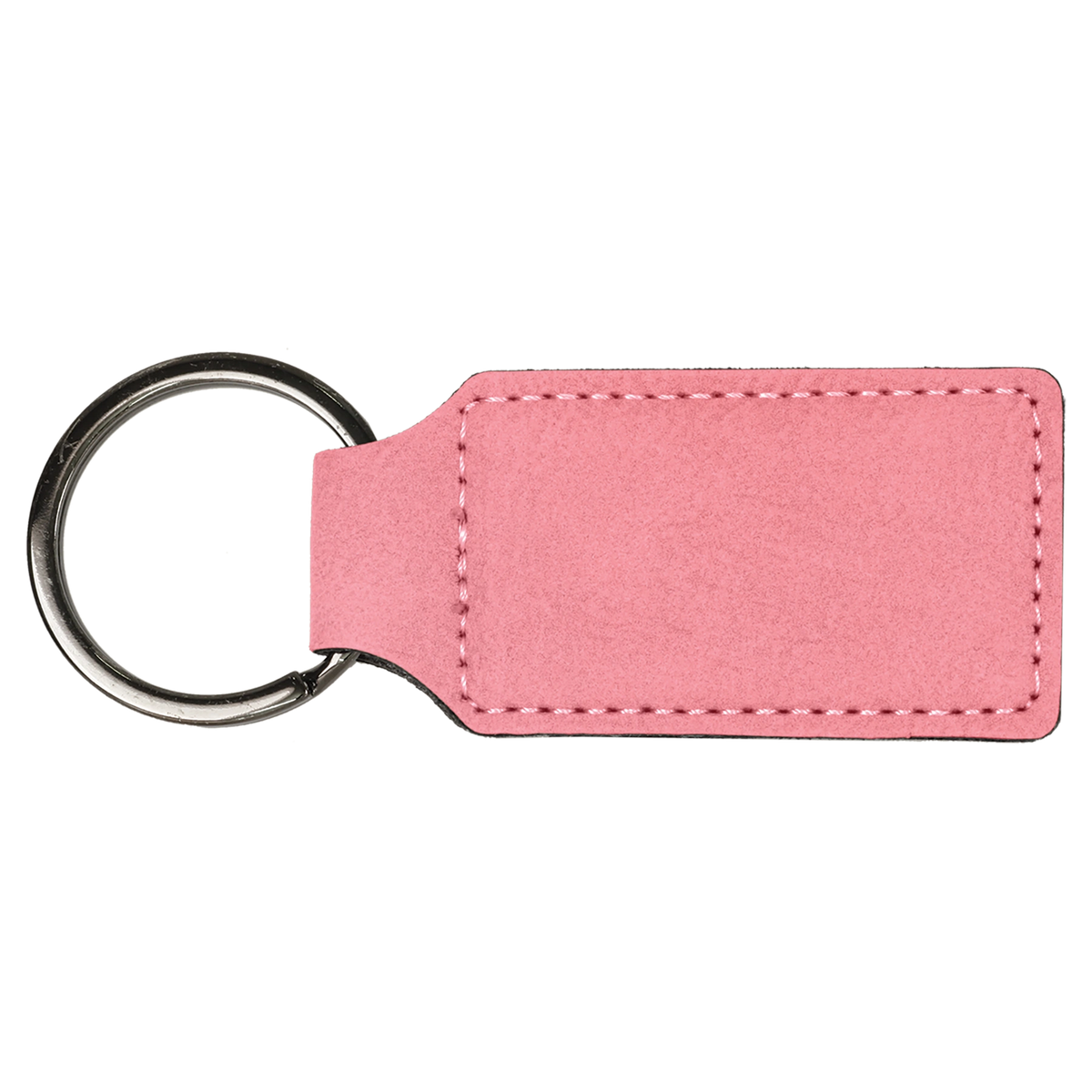 Pink Faux Leather Keychain