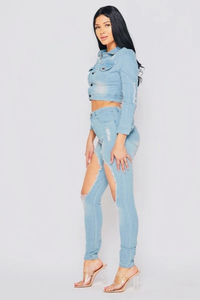 denim set