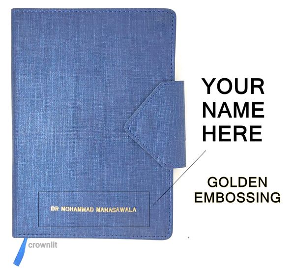 Personalised Notebook Diary with Golden Embossing in the center