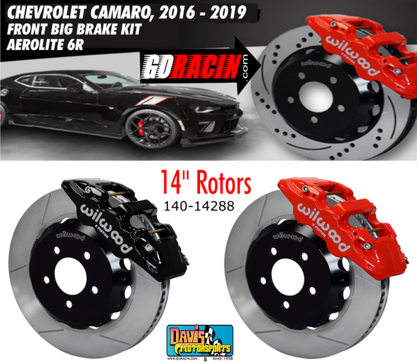 Wilwood AERO6, Front Big Brake Kit, 20162019 Camaro, LT, SS, ZL1, 14