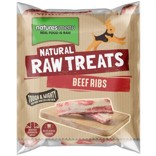 *EXCLUSIVE ONLINE PRICE* Natures Menu Frozen Raw Treats Beef Ribs The