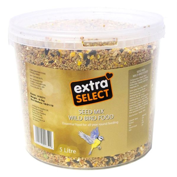 *NOT INSTORE* Extra Select Seed Mix Wild Bird Food Bucket 5 Litre