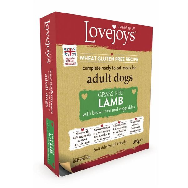{LIB}*NOT INSTORE* Lovejoys Adult Lamb Tray (10 x 395g)