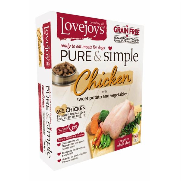 {LIB}*NOT INSTORE* Lovejoys Pure & Simple Grain Free with Chicken (10 x 395g)